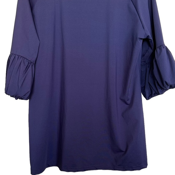 TRACY Negoshian Women’s Sz L Piper Bell Sleeve Blue Top - Picture 4 of 7
